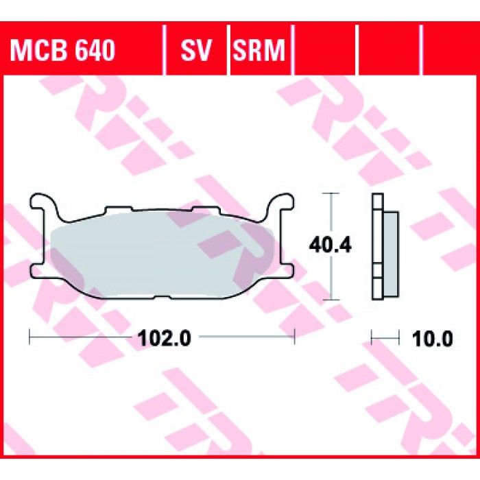Тормозные колодки TRW MCB640 для Yamaha (Organic Allround)