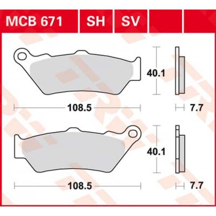 Тормозные колодки TRW MCB671SV для BMW // Honda // KTM (Sinter Street SV)