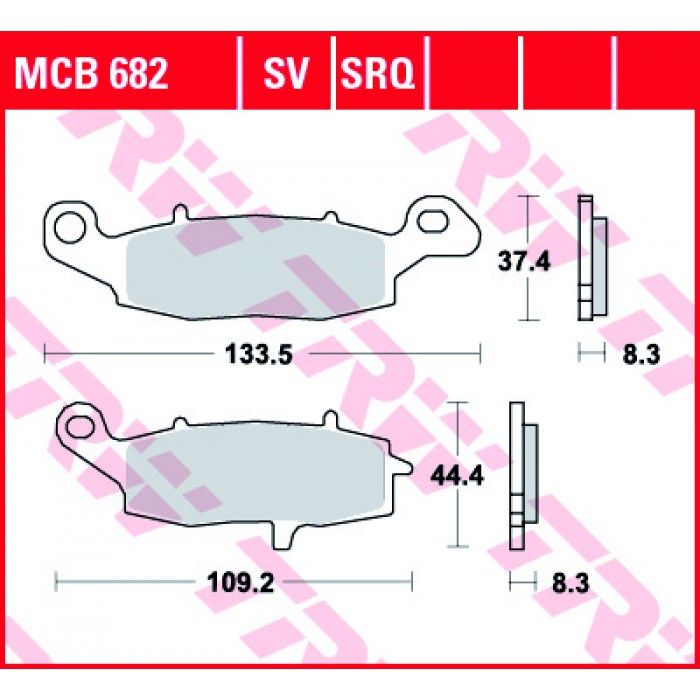 Тормозные колодки TRW MCB682 для Kawasaki // Suzuki (Organic Allround)