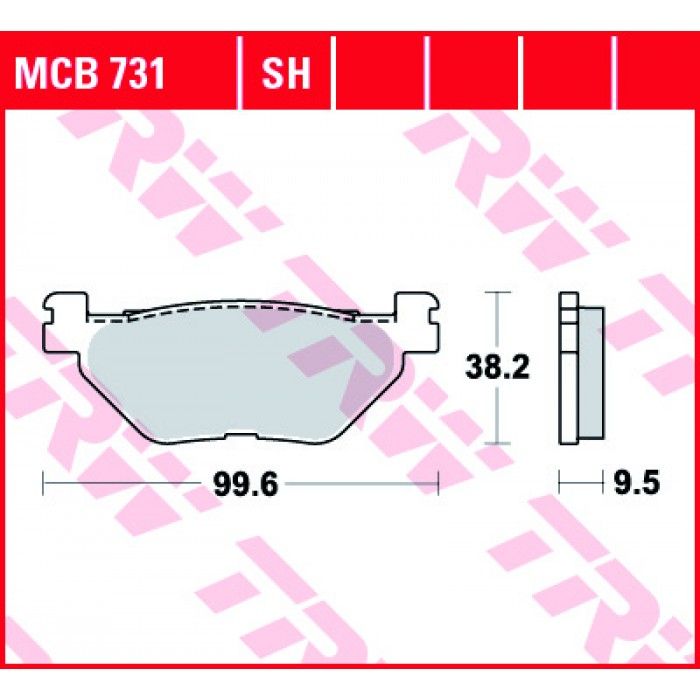 Тормозные колодки TRW MCB731 для Yamaha (Organic Allround)
