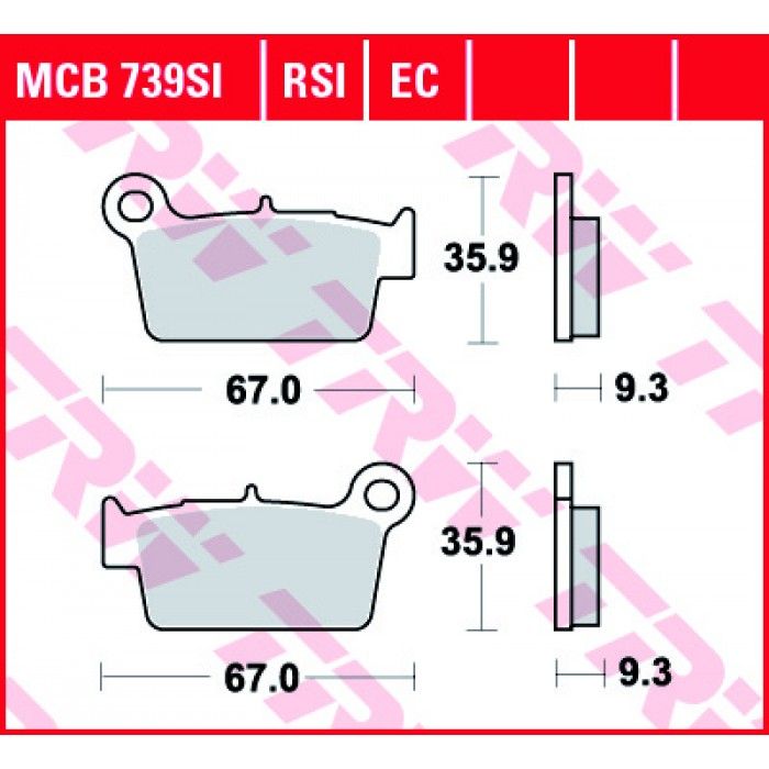 Тормозные колодки TRW MCB739SI для Kawasaki // Suzuki // Yamaha (Sinter Offroad)