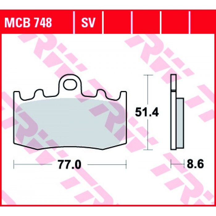 Тормозные колодки TRW MCB748 для BMW (Organic Allround)