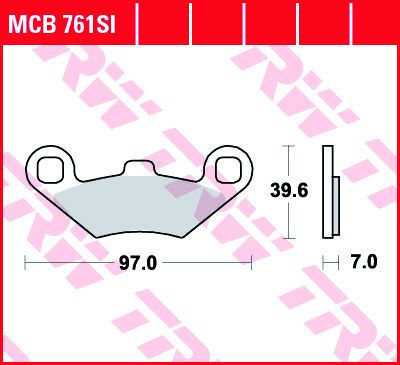 Тормозные колодки передние/задние TRW MCB761SI (FA159) для квадроциклов Polaris SPORTSMAN 300/400/500/600/700/800, RANGER RZR 800//Stels Guepard 800 (2203452)