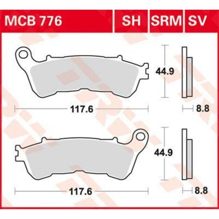 Тормозные колодки TRW MCB776SV для Honda // Suzuki (Sinter Street SV)