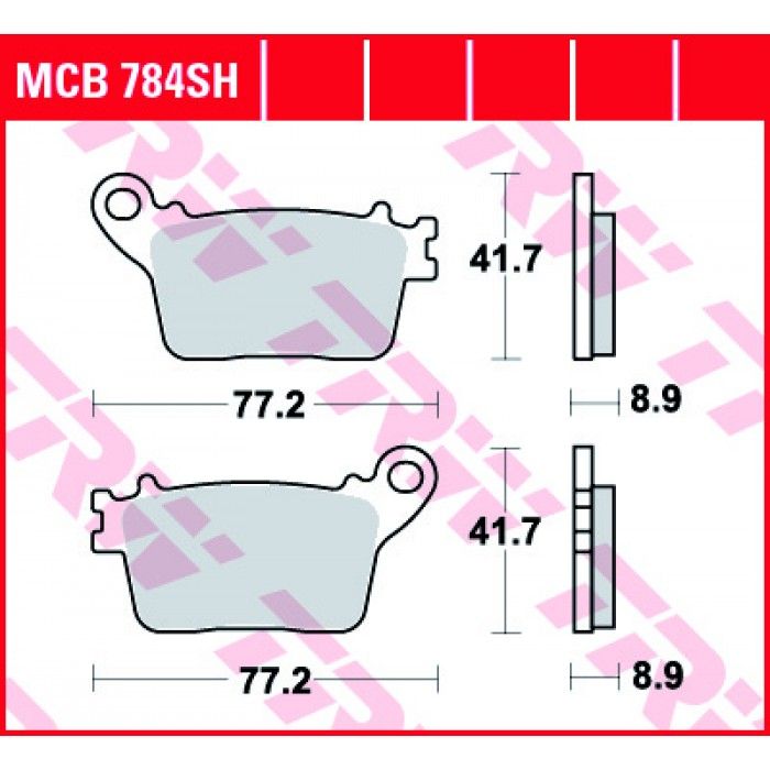Тормозные колодки TRW MCB784SH для Honda // Kawasaki // Suzuki // Yamaha (Sinter Street SH)