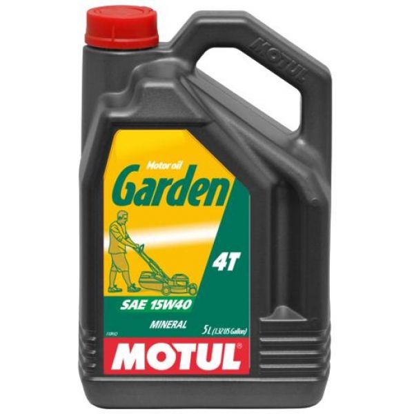 Масло моторное для 4-x тактных двигателей Motul 15W40 Garden 4T - 5 Л (101312)