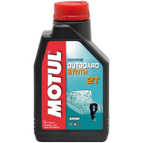 Масло моторное для 2-x тактных двигателей Motul MARINE 2T 2T OUTBOARD SYNTH 2T TC-W3 - 1 Л (101722)