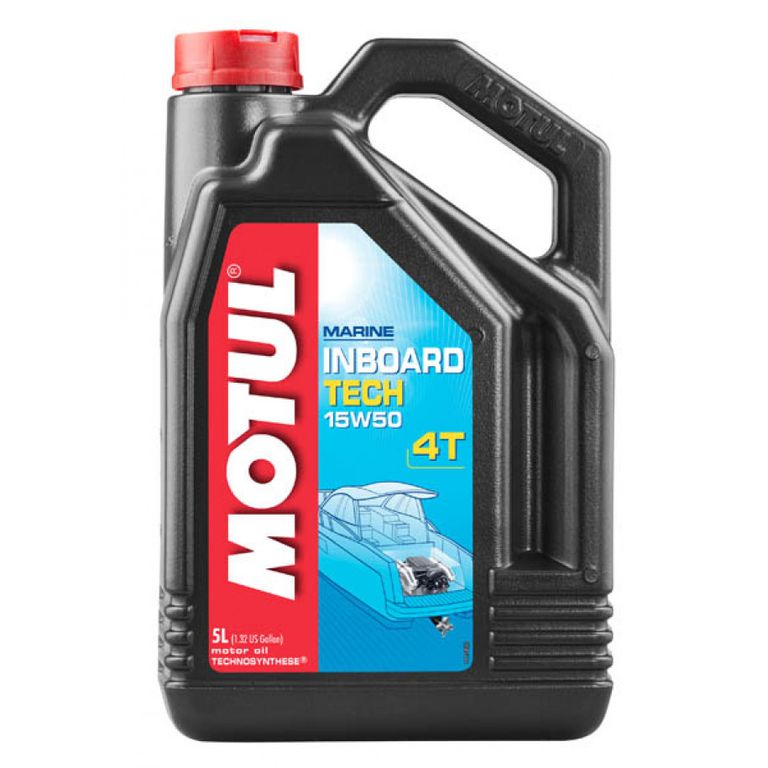 Масло моторное для 4-x тактных двигателей Motul 15W50 INBOARD TECH 4T SH - 5 Л (101743)