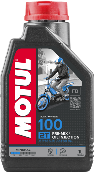 Масло моторное для 2-x тактных двигателей Motul 2T 100 2T TC - 1 Л (104024)