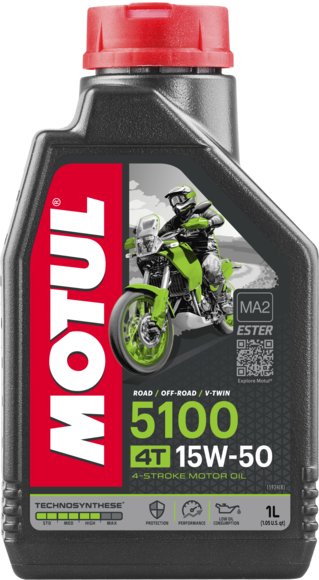 Масло моторное для 4-x тактных двигателей Motul 15W50 5100 4T SM/MA2 - 1 Л (104080)