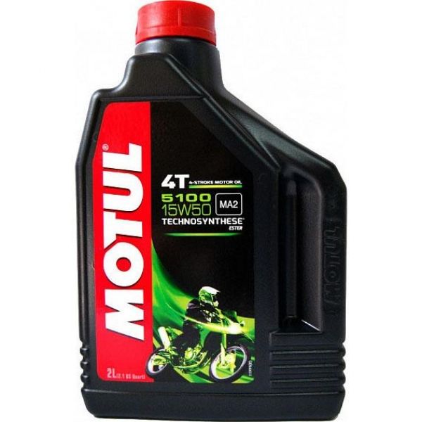 Масло моторное для 4-x тактных двигателей Motul 15W50 5100 4T SM/MA2 - 2 Л (104082)