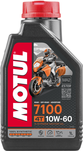 Масло моторное для 4-x тактных двигателей Motul 10W60 7100 4T SN/MA2 - 1 Л (104100)