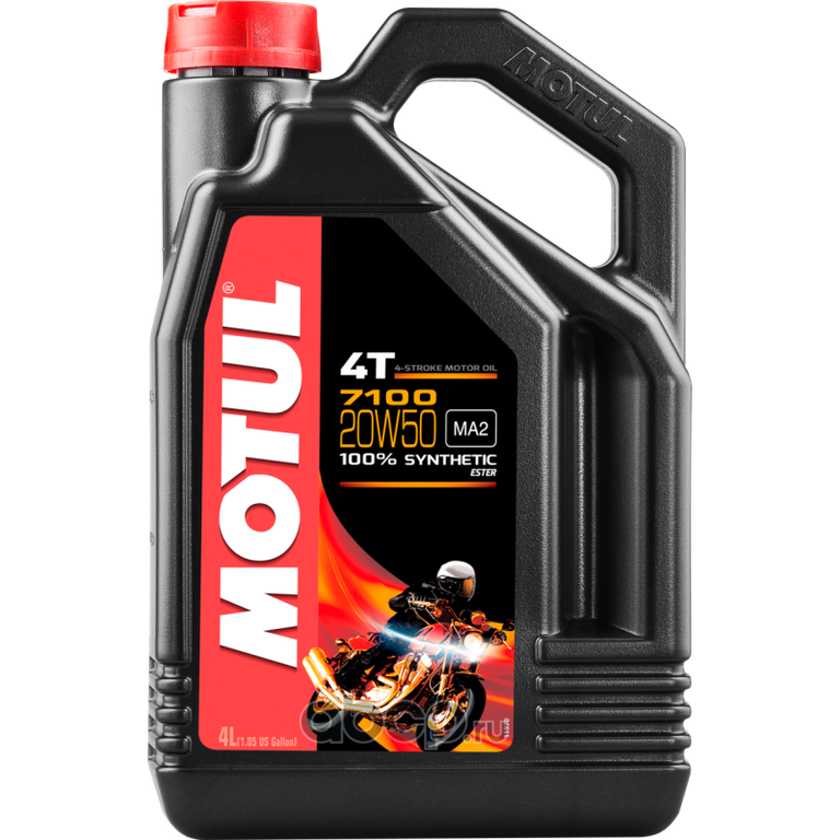 Масло моторное для 4-x тактных двигателей Motul 20W50 7100 4T SN/MA2 - 4 Л (104104)