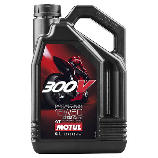 Масло моторное для 4-x тактных двигателей Motul 15W50 300V 4T FL ROAD RACING ROAD RACING - 4 Л (104129)