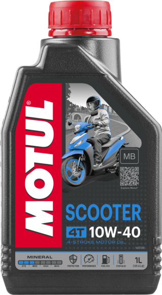 Масло моторное для 4-x тактных двигателей Motul 10W40 SCOOTER 4T MB SL/MB - 1 Л (105937)