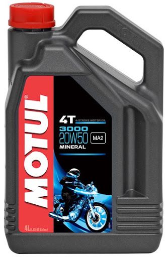 Масло моторное для 4-x тактных двигателей Motul 20W50 3000 4T SL/MA2 - 4 Л (107319)