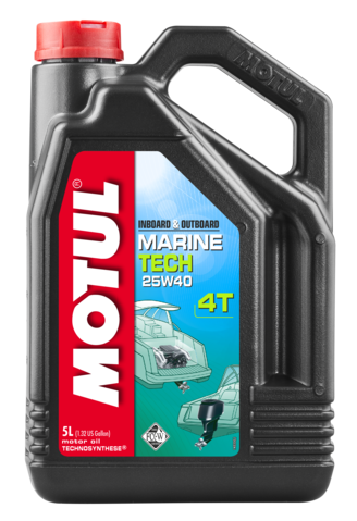 Масло моторное для 4-x тактных двигателей Motul Marine 4T 25w40 MARINE TECH 4T FC-W - 5 Л (107716)