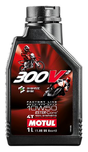 Масло моторное для 4-x тактных двигателей Motul 10W50 300V 4T FACTORY LINE ROAD & OFF ROAD RACING - 1 Л (108586)