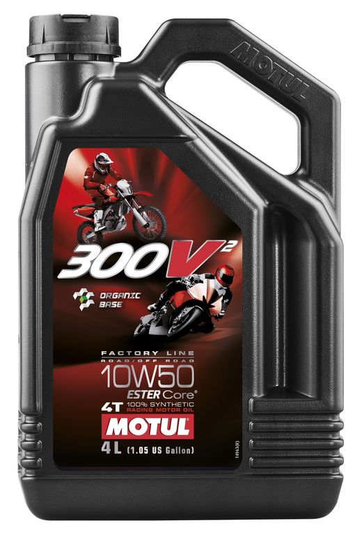 Масло моторное для 4-x тактных двигателей Motul 10W50 300V 4T FACTORY LINE ROAD & OFF ROAD RACING - 4 Л (108587)