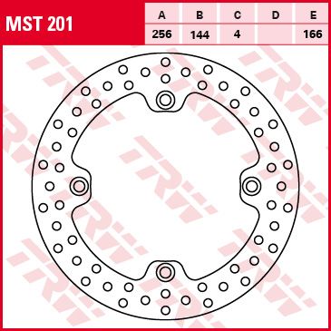 Тормозной диск передний TRW MST201 для мотоциклов Honda CB 450, NX Dominator 500/650, XL Transalp 600/650/700, XR - L 650,