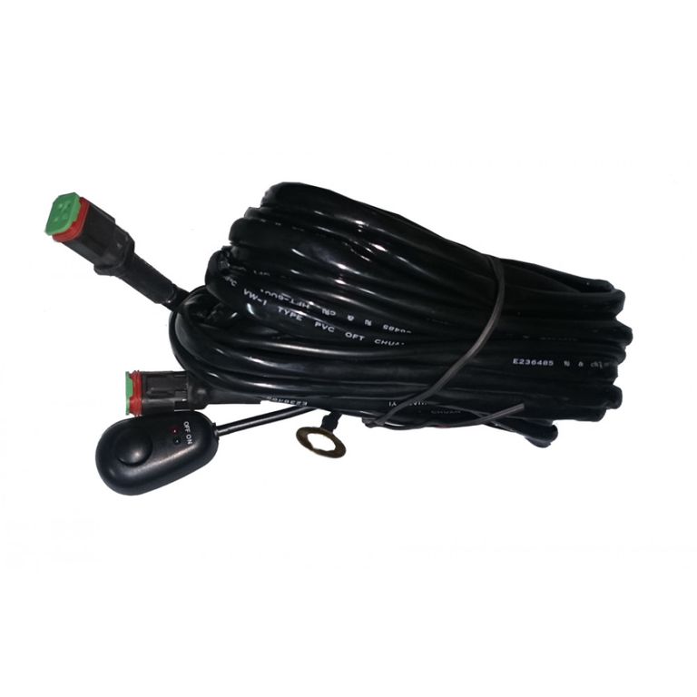 Проводка для 2 фар, длина проводов 3м, 12V, нагрузка MAX 30А, с предохранителем NANOLED NL-PR-11