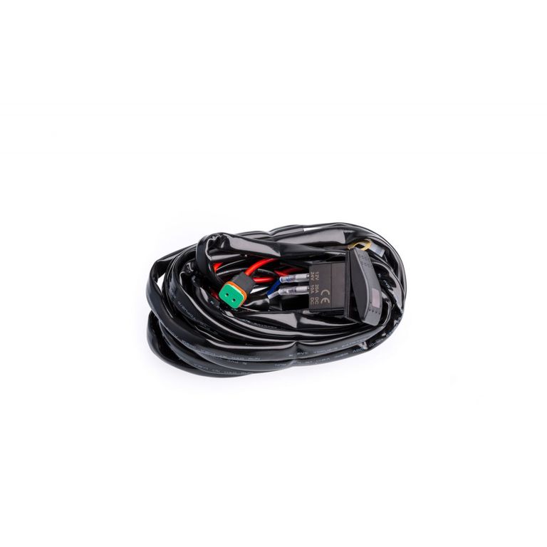 Проводка для 1 фары, длинна проводов 3м, 12V, нагрузка MAX 30А, с предохранителем, ПРЕКЛЮЧАТЕЛЬ для Врезки NANOLED NL-PR-15