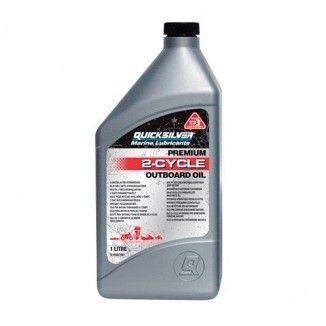 Масло моторное Quicksilver Premium TCW3 92-858021QB1 для 2х такт. - 1л (Минеральное)