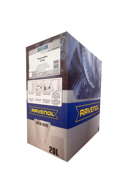 Масло моторное RAVENOL Snowmobiles Teilsynth 2-Takt для 2-х такт. снегоходов (Полусинтетика) - 20 л. (ecobox) (4014835779921)
