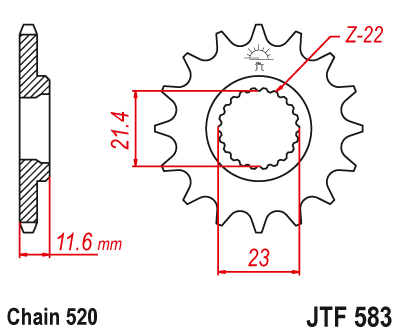 Звезда ведущая (13 зуб.) RK C4063-13 (Аналог: JTF583.13) для мотоциклов Yamaha