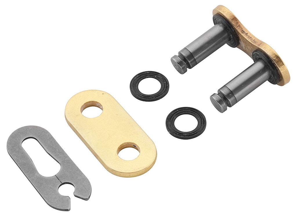 Замок цепи (золотой) RK GB520MXU-CL для цепей RK, тип GB520MXU (с сальниками UW-RING)