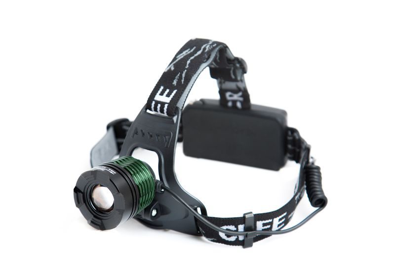 Налобный фонарь PRO-GH811ZA zoom, 2 Аккумулятора, зеленое кольцо, CREE XM-L T6 10W OffRoadTeam PRO-GH811ZA