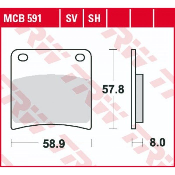 Тормозные колодки передние/задние TRW MCB591 для Suzuki (Organic Allround) 59100-19820, 59130-48B00