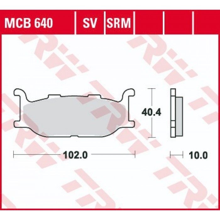 Тормозные колодки передние TRW MCB640SV для Yamaha (Sinter Street SV)