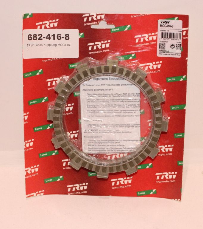 Фрикционные диски комплект TRW MCC416-8 для Yamaha, Derbi, MZ/MUZ